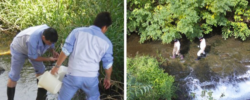 環(huán)部負責人與專(zhuān)家一起實(shí)地調查